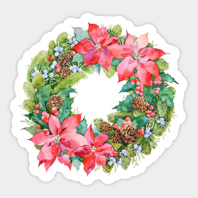 Christmas wreath Sticker by Simple Wishes Art